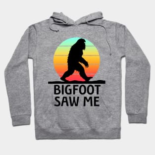 Bigfoot Saw Me with gradient sunset Hoodie